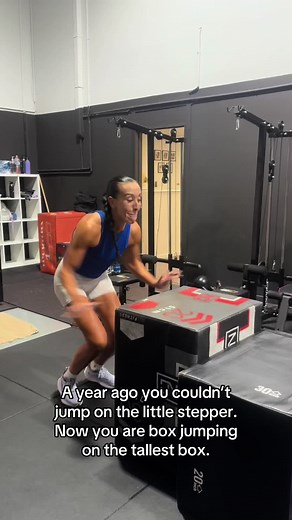 First time box jumping on the tallest box. ☺️💪 #gym #training #consistency #hardwork #motivated