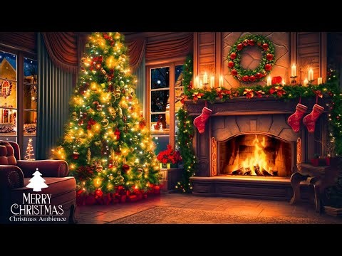 Nat King Cole, Frank Sinatra, Bings Crosby, Perry Como🎄🔥 3 Hour Crackling Fireplace, Holiday Scenery