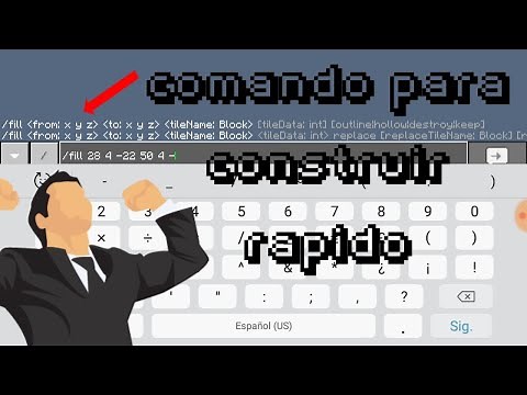 Minecraft pe comando para construir rapido