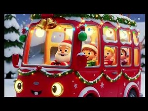 🎅 Wheels on the Bus Christmas Ride 🎄 | Santa’s Magical Bus Song for Kids | Happy Kids TV