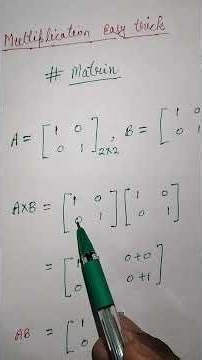 #Multiplication of (2×2) matrix in easy way..✨