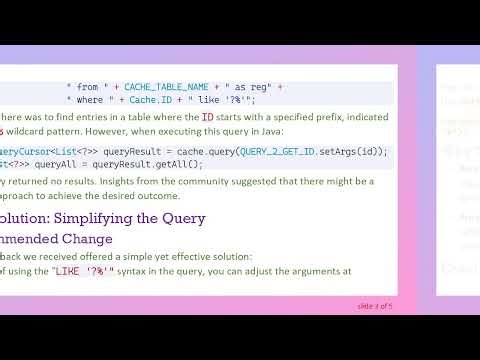 Resolving SqlFieldsQuery "LIKE" Issues in Ignite