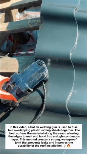 Plastic Roof Seam Welding Tool 🔥 Waterproof Joint #roofing #construction #tools