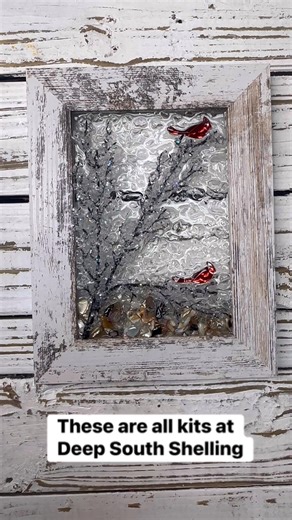 Cardinal themed glass art is perfect at Christmas and year round! These are all available as kits! #amandadillonart #deepsouthshelling #resinart #glassart #artkit #ChristmasDIY #stainedglass | Mettle Modern Design