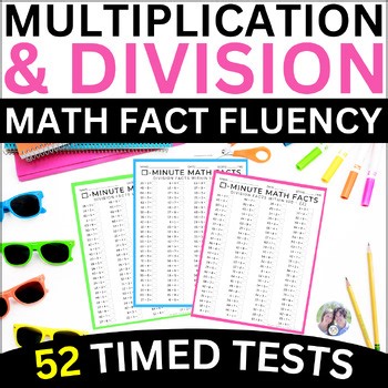 Basic Multiplication & Division Fact Fluency Timed Tests Worksheets
