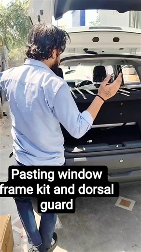 brezza dorsal guard and window frame kit pasting ‪@YouTube‬ #youtubeshorts #shortclips #viral