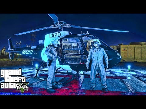 Playing GTA 5 As A POLICE OFFICER City Air One Patrol| LAPD|| GTA 5 Lspdfr Mod| 4K
