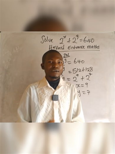 Harvard entrance maths, learn how to solve Harvard entrance maths. comment