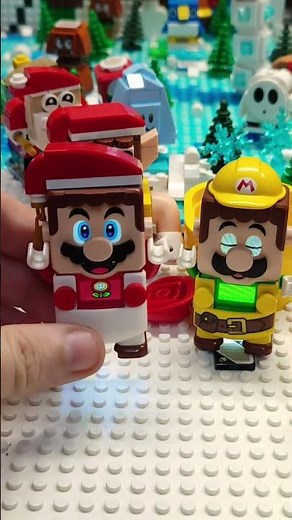 LEGO Super Mario Speedbuild | How to build Santa Mario | 30 sec Challange #shorts #lego #speedbuild