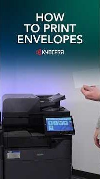How to Print Envelopes on Kyocera TASKalfa Devices