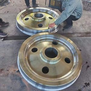 [Hot Item] Customized Forged Stainless Steel Crane Wheel Crane Trolley Wheels Buffing Rail Wheel