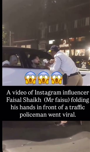 Mr Faisu Folding his Hands in Front of police#mrfaisu#trendingshort#bollywood#viralshort#viral#india