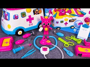 8 Minutes Satisfying with Unboxing Cute Pinkfong Ambulance Doctor Playset ASMR | Review Toys