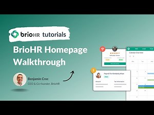 2. BrioHR Homepage Walkthrough