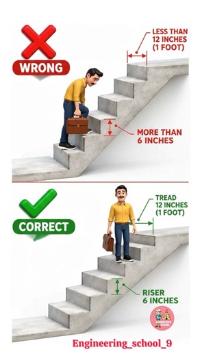 Staircase Design Rules 🏗️ | Correct vs Wrong Stair Dimensions! 🚧😱