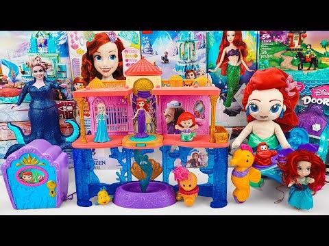 Unboxing Ariel Toys Series | Ariel's Land & Sea Castle Playset | Light-Up Sea Carriage Musical Toy