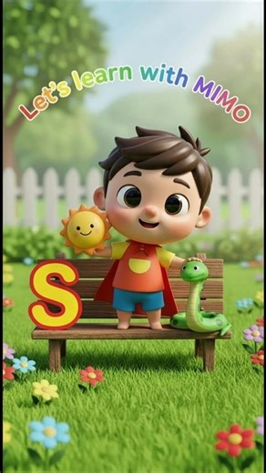 Letter S Phonics Sound | S says Sss 🐍 | Learn with MIMO #Shorts