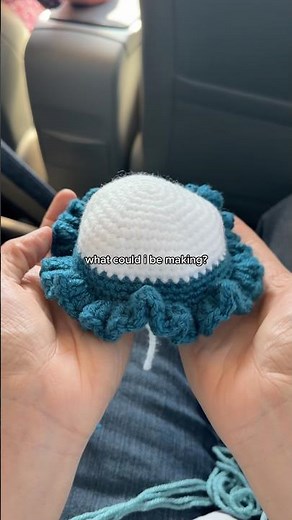 crochet with me in the car! #crochet #crocheting #decor #jellyfish