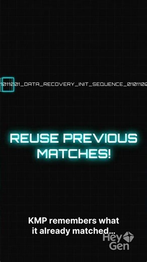 KMP Algorithm in 15 seconds #tech