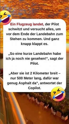 Kurze Landebahn 😅✈️ #witz #humor #deutsch #flugzeug #pilot #copilot