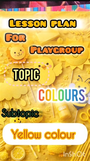 Yellow Colour Lesson Plan 🌼 | Playgroup Kids Fun Learning Activity #shorts