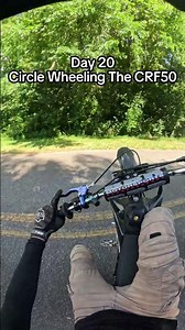 Day 20 | Circle Wheeling The CRF50 #crf50 #honda #pitbike #shorts #stunt #wheelie #dirtbike