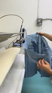 Pressing starched shirts at a dry cleaners shows how quality shirts are pressed #fypage #Real #goodvibes #FacebookPage #press #shirt #foryouシ #arabic | Denim & Lace