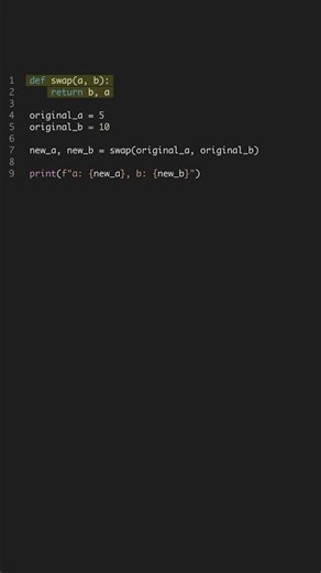 Tuple Unpacking in 60 Seconds - Cleaner Code #shorts