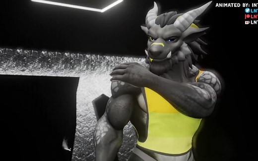 兽人注射药水肌肉膨胀（furry muscle growth）