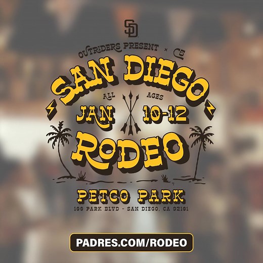 The San Diego Rodeo returns to Petco Park Jan. 10-12! Round up your crew for three days of rodeo action PLUS daily country concert after parties 🤠🎸 Secure your tickets!! | San Diego Padres
