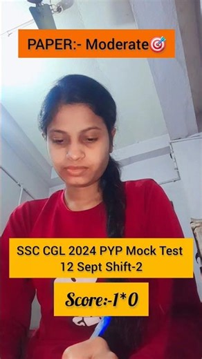 SSC CGL Tier-1 PYP Mock Test 🔥 12 Sept 2024, Shift-2 🎯 #ssscgl #ssc #sscmotivation