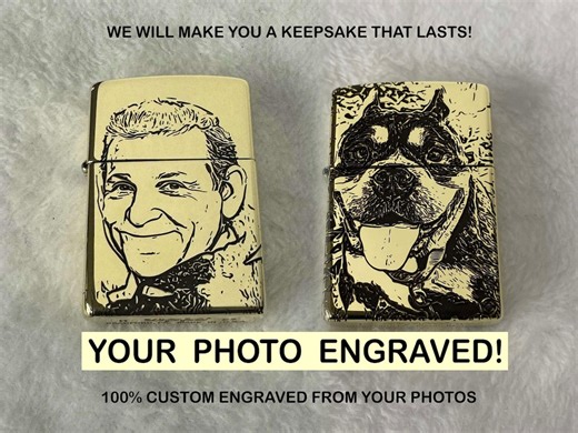 Custom Zippo Lighter Deep Engraved and Personalized With Your Photo, Name, Date or Phrase - Etsy