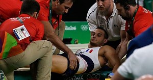 Olympics Day 1 in photos and videos: A gymnast breaks a leg, other athletes break world records