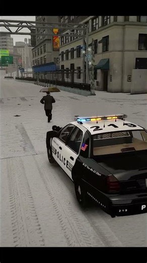 man with umbrella blocking roadway #gta4 #gta #gta4gameplay #lcpdfr