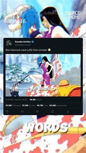 Boa Hancock save Luffy from smoker 🤯 #boahankock #onepiece #luffy