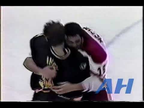 NHL Dec. 14, 1993 Sandy McCarthy,CGY v Shawn Antoski,VCR Calgary Flames Vancouver Canucks