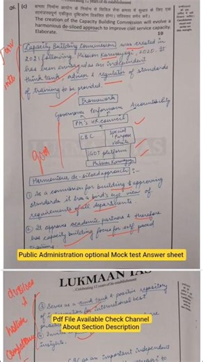 Ias Civil services Public Administration optional Answer sheet/Copy #upscmotvation#upscexam