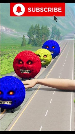 Colorful Small to Giant Cars vs Big Clap | BeamNG.drive! #shorts