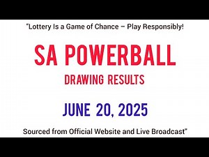 Sa Powerball Results Friday 20 June 2025 | Powerball Plus Result