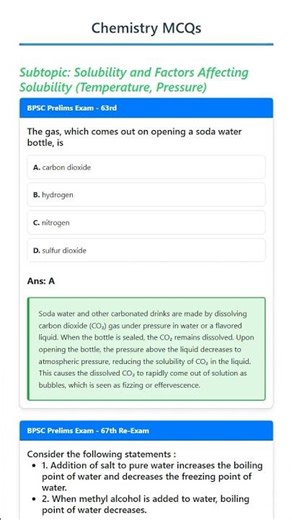Solubility and Factors Affecting Solubility Temperature, Pressure
