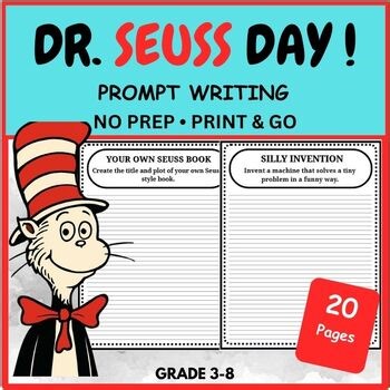 Whimsical Dr. Seuss Writing Prompts for Literacy Day – Grades 3–8