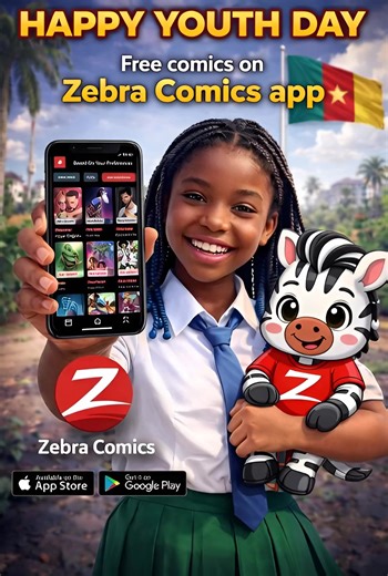 HAPPY YOUTH DAY CAMEROON 🇨🇲 Zebra Comics is a young company built by young people with one mission. To build the future of African storytelling. We believe the future of Cameroon is creative, digital, bold and ambitious. Through comics and animation, we are creating heroes, careers and opportunities for the next generation. We are not waiting for change. We are building it. To celebrate Youth Day, we are offering FREE comics on the Zebra Comics app. This is our gift to the youth of Cameroon. D