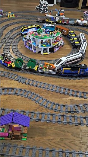 LEGO City with 7 trains! Ultimate LEGO train layout 🚆🏙️