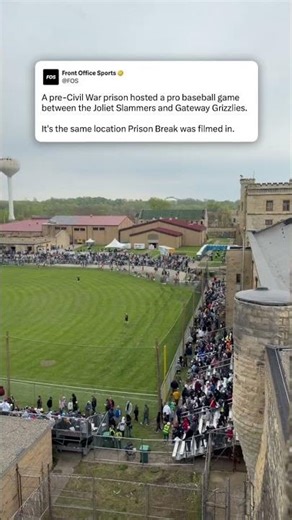 This is what a #baseball game looks like inside a 19th-century prison ⚾️