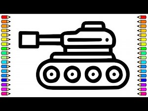 Cómo dibujar un TANQUE / Dibujo de TANQUE paso a paso / Dibujos para niños
