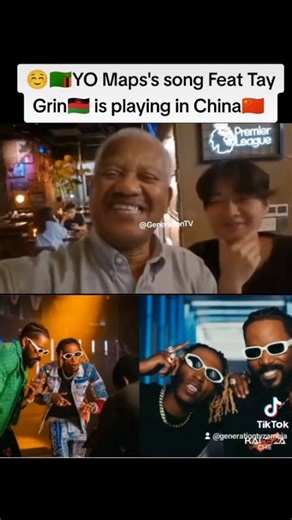 #TRENDING: 😁🇿🇲 #Yo_Maps song Feat Tay Grin 🇲🇼 is playing in China 🇨🇳🔥 Professor Chirwa found it playing at this place🔥👇🏾👇🏾 | Generation Media Zambia
