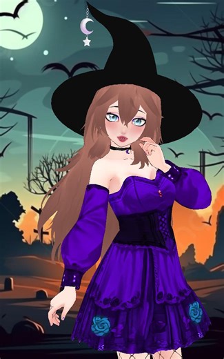 Moon Witch, Halloween Theme, VRM FILE!, Vroid Avatar, - Etsy