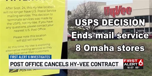 US Postal Service cancels contract with Hy-Vee, impacting Omaha stores