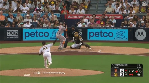 Dylan Cease fans Mike Yastrzemski