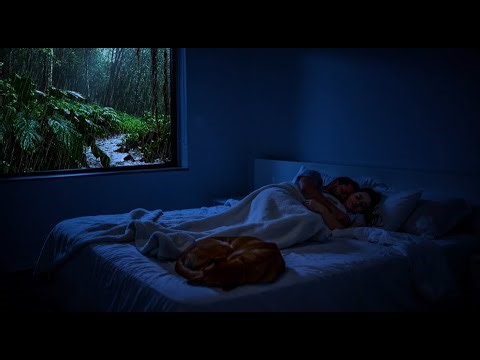 Soothing Heavy Rain with Gentle Love 🌙 | Night Ambience for Sleep